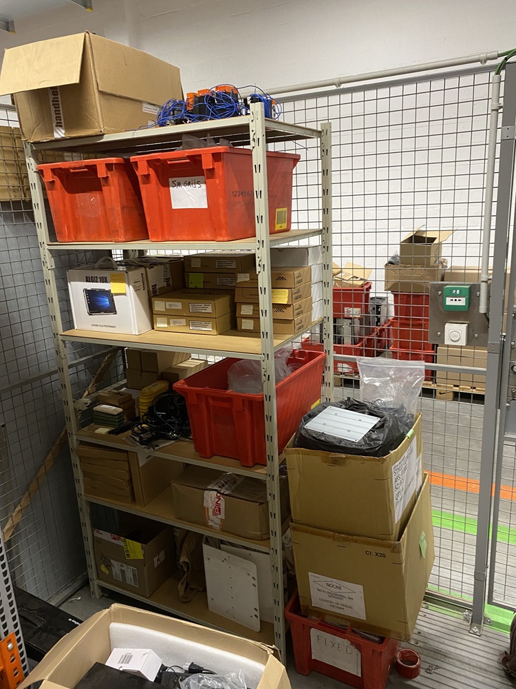 Overview of components ready in stock